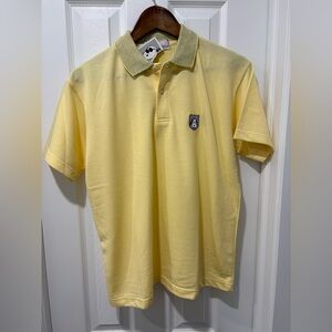 Vintage snoopy Men's Yellow Polo Shirt with Contrasting Collar NWT med